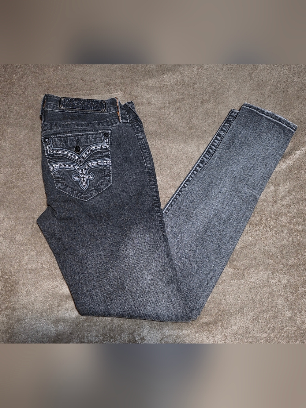 VGUC Womens Rock Revival "Arda" Skinny Jeans Sz 27 Collectors Edition Low Rise